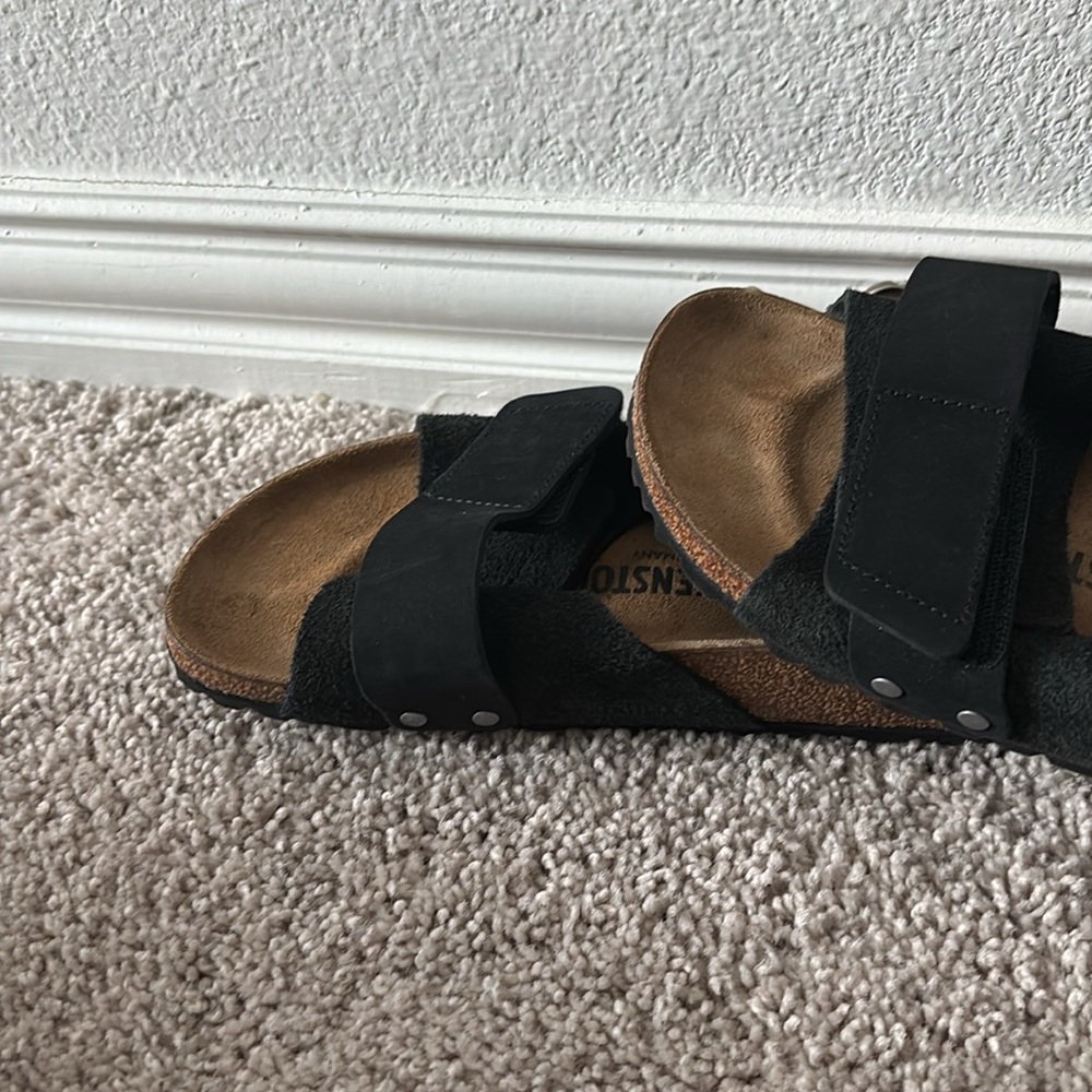 NEW Birkenstock Oida Black Leather Suede Sandals Size 39 - Picture 5 of 7